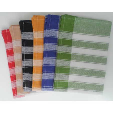 Torchons vaisselle coton coloris assortis 50 x 70 cm 164 g/m2, lot de 6 -  Essuie-mains textile