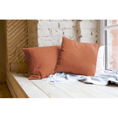 Taies carrées en gaze de coton (lot de 2) - LA SULTANE -